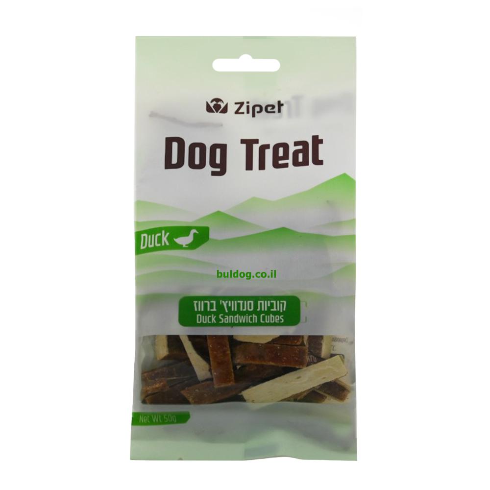חטיף לכלב קוביות סנדוויץ ברווז