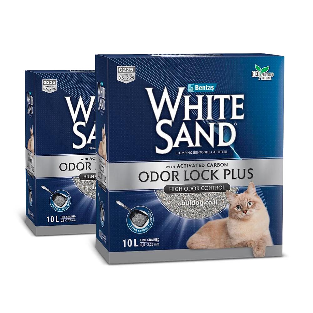 WHITE SAND חול מתגבש עם פחם פעיל - חול לחתולים