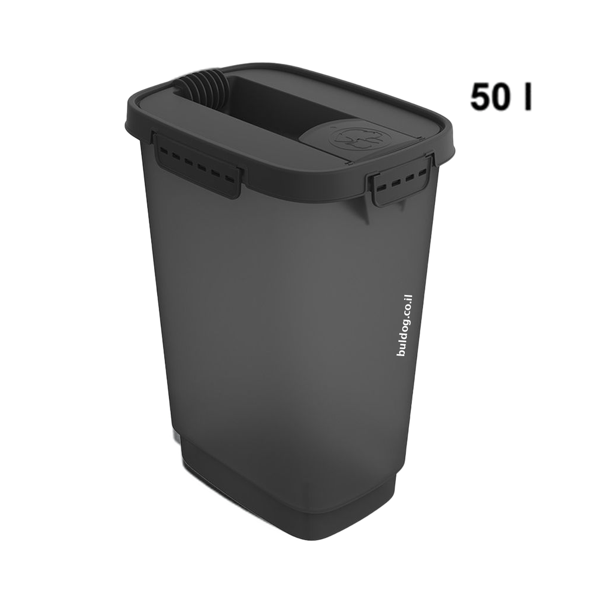 דלי אחסון קודי שחור 50 ליטר