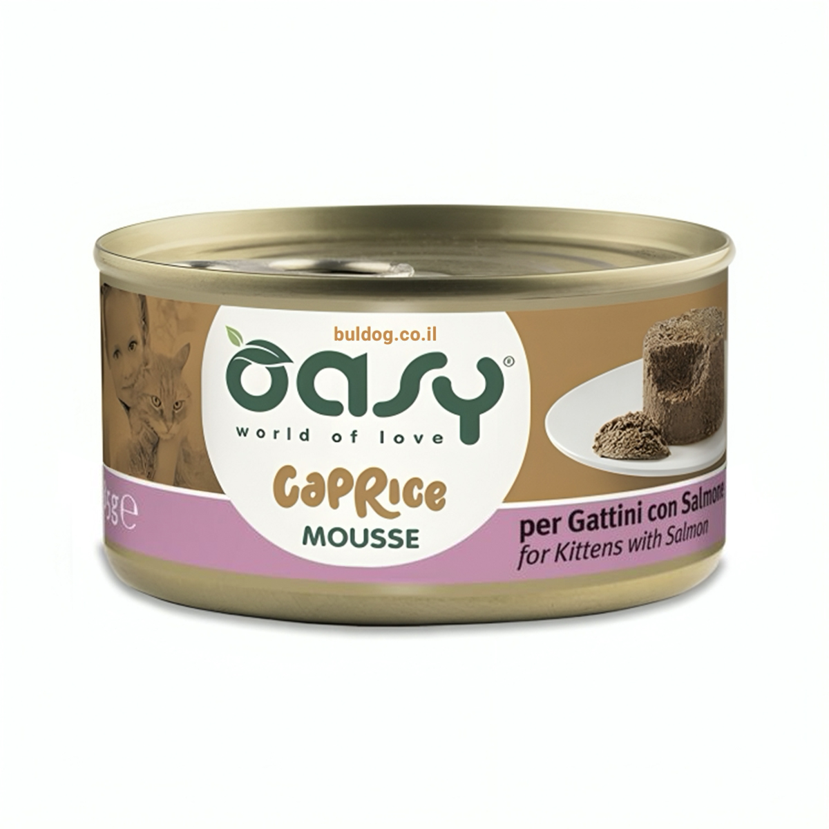 אואסי מעדן מוס סלמון לגורי חתולים 85 גרם Oasy MOUSSE