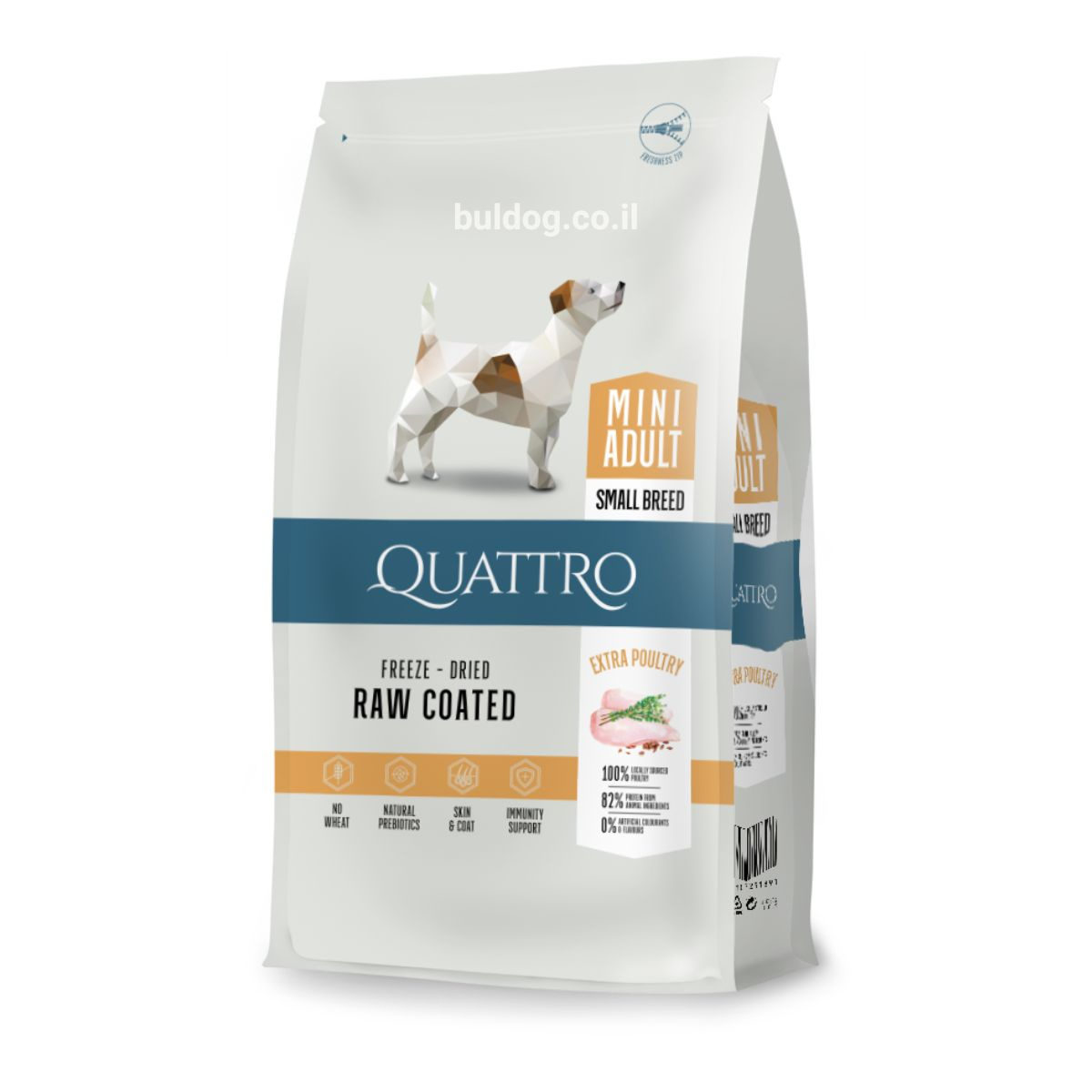 קוואטרו לכלב בוגר מיני עוף 7 קג Quattro Adult Mini Extra Poultry