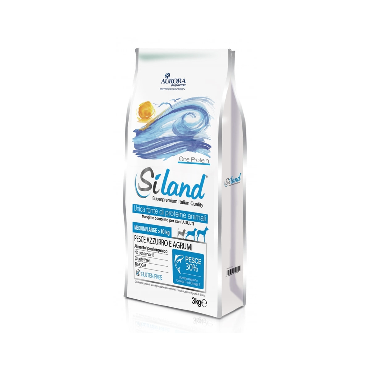 siland one protein blue fish citrus adult medium large dog 3kg