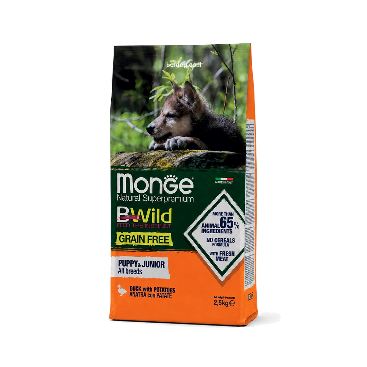 מונג bwild גור כלבים ברווז ותפוחי אדמה ללא דגנים 2 5 קג תמונת מוצר 2026