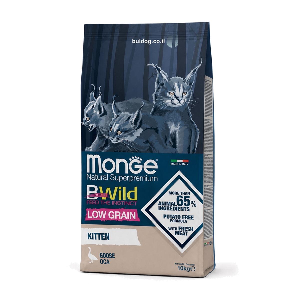 מונג bwild חתול גור אווז מופחת דגנים 10 קג תמונת מוצר 2026