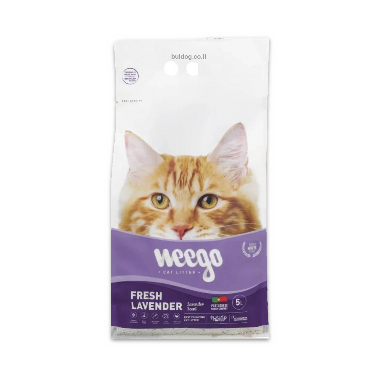 Weego חול מתגבש עם לבנדר - חול לחתולים