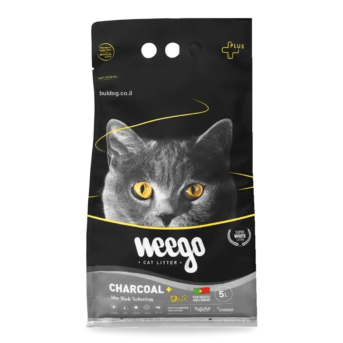Weego חול מתגבש עם פחם פעיל פלוס - חול לחתולים