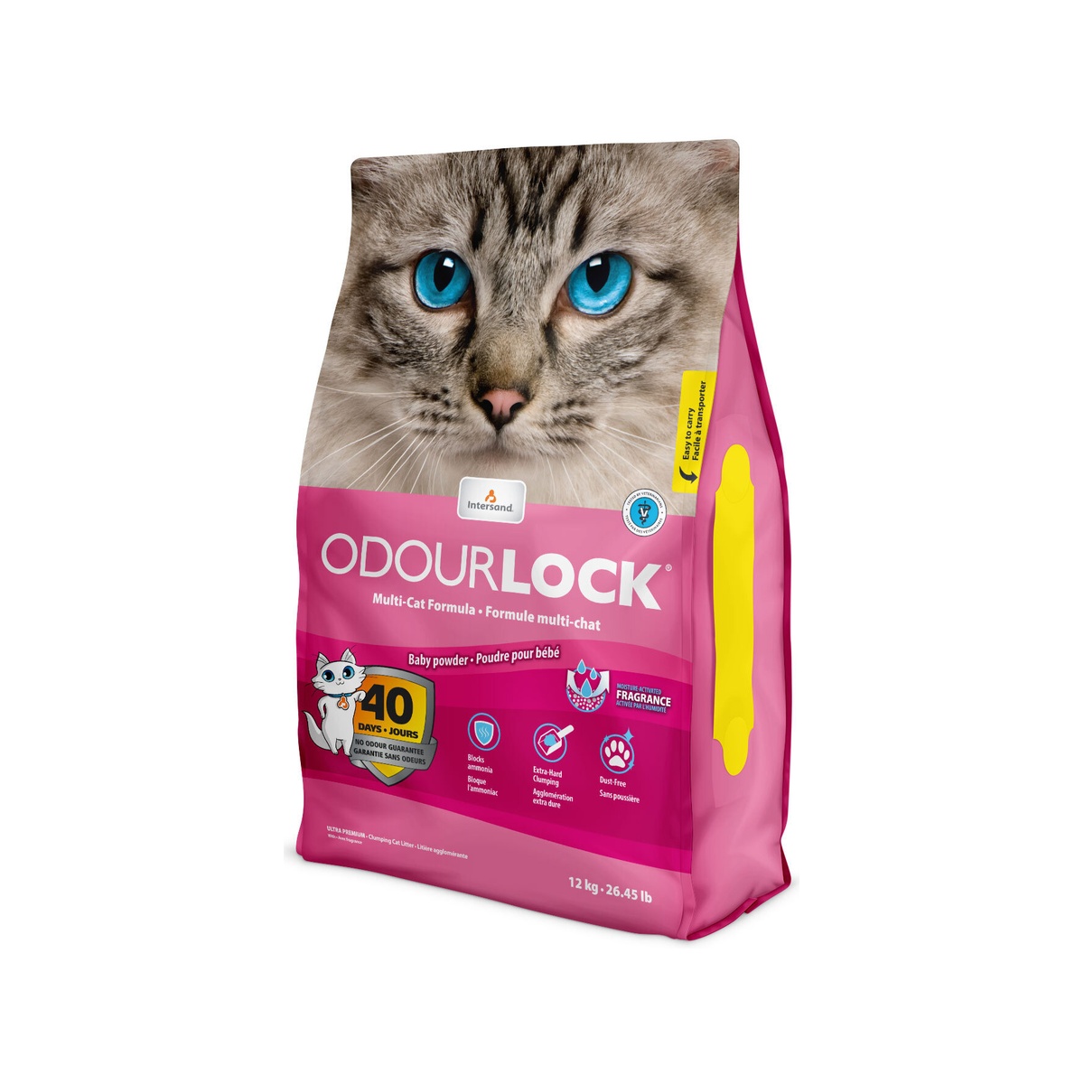 ODOURLOCK חול מתגבש בניחוח טלק - חול לחתולים