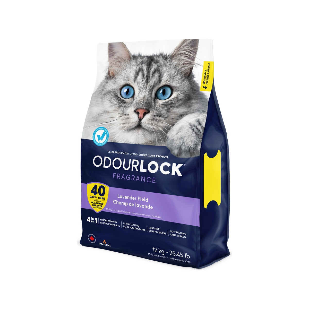 ODOURLOCK חול מתגבש בניחוח לבנדר - חול לחתולים