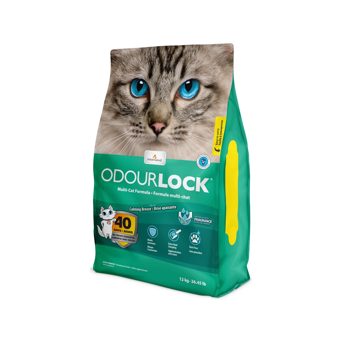ODOURLOCK חול מתגבש בניחוח בריזה - חול לחתולים