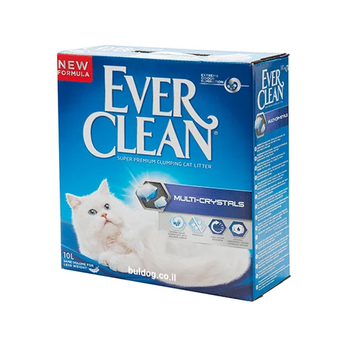 EVER CLEAN חול מולטי קריסטל פס תורכיז - חול לחתולים