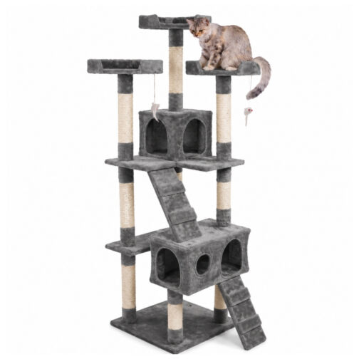 מתקן גירוד לחתול RN0143 – מתקן ענק צבע אפור – 170×50×50 סמ – פריסייל