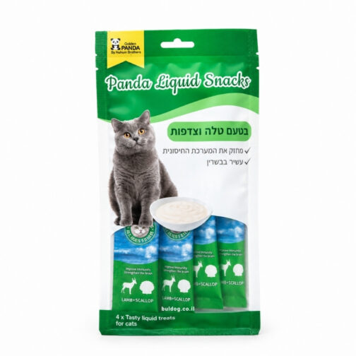 פנדה שלוקים לחתול טלה וצדפות 60 גרם