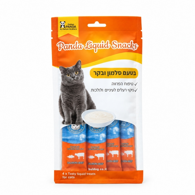 פנדה שלוקים לחתול סלמון ובקר 60 גרם