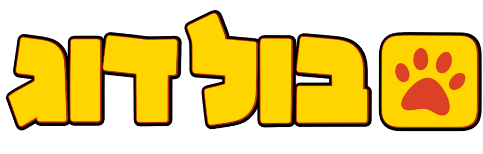 לוגו בולדוג שחור צהוב אדום