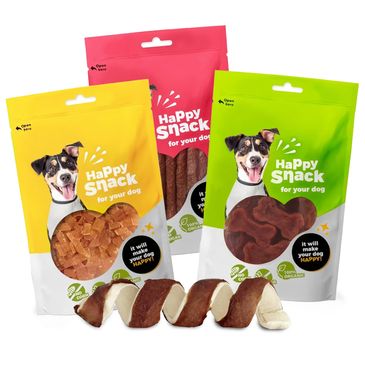 חבילת פינוקים 4 חטיפים לכלבים