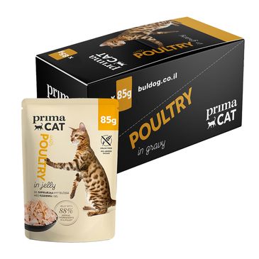 חבילת פאוצים פרימה 85 גרם עוף