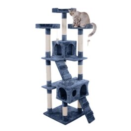 מתקן גירוד גדול לחתול צבע כחול