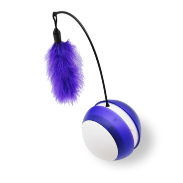 צעצוע לחתול כדור עם נוצה