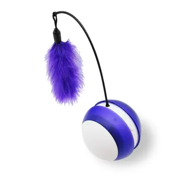 צעצוע לחתול כדור עם נוצה