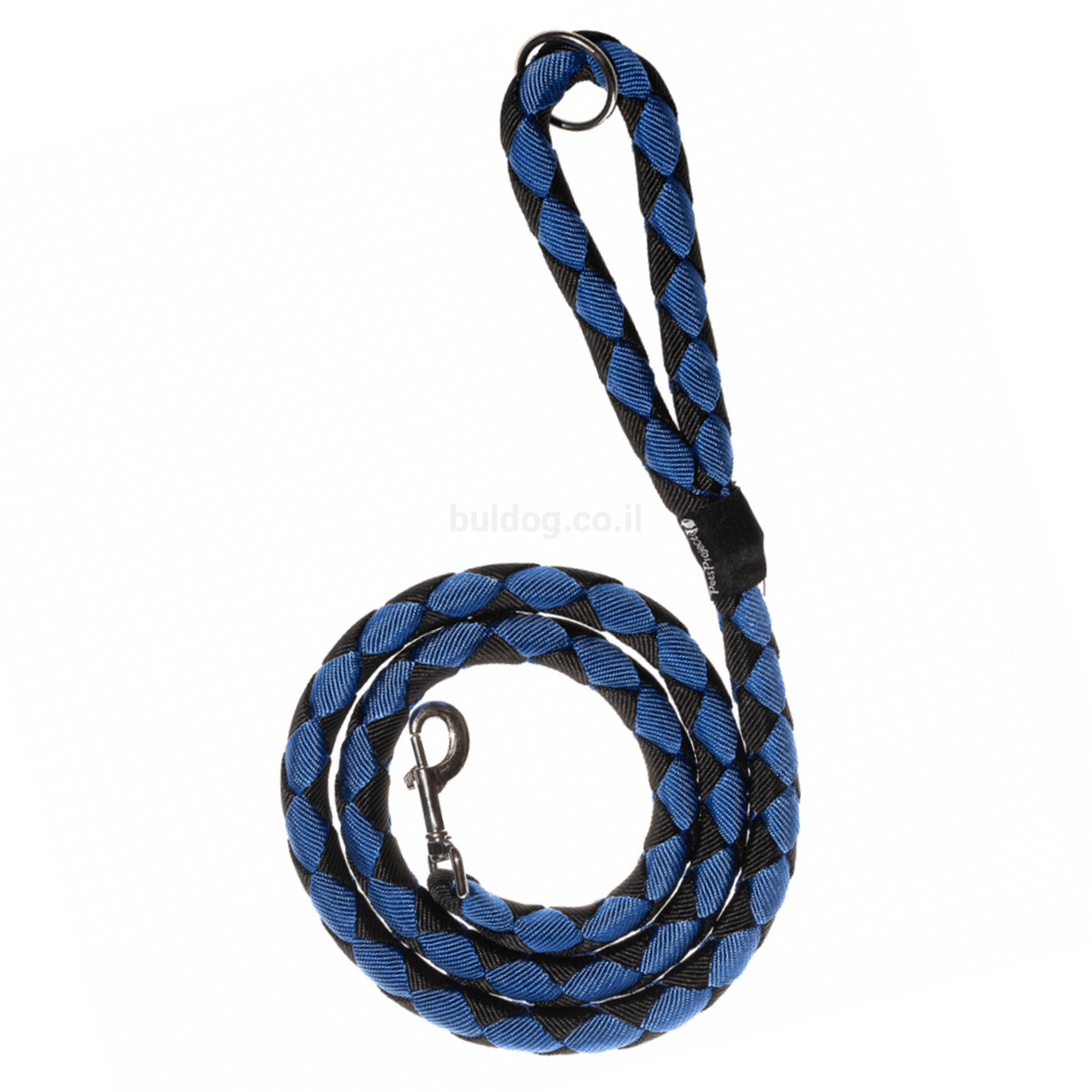 רצועה קלועה רצועה לכלב צבע כחול שחור