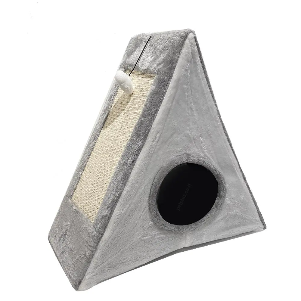 מתקן גירוד עם מיטה לחתול גדול