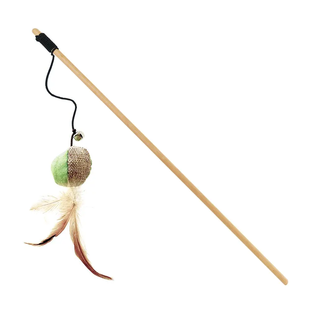 צעצוע לחתול חכה כדור יוטה ירוק