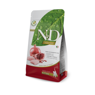 מזון לחתולים גורים ND פריים חתול עוף ורימון נטול דגנים 1.5 קג