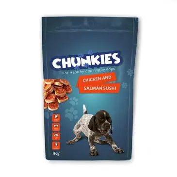 cunkies chicken and salmon sushi