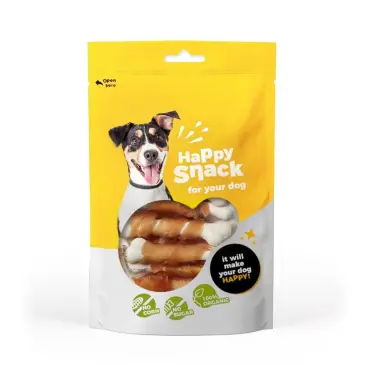 חטיף לכלב הפי עצמות סידן במעטפת עוף