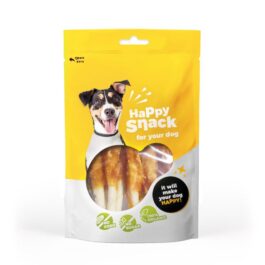 חטיף לכלב הפי מקלוני עור בציפוי עוף