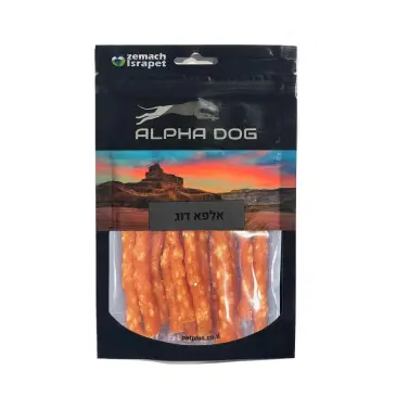 חטיף לכלב אלפא דוג מקלוני עוף ואורז
