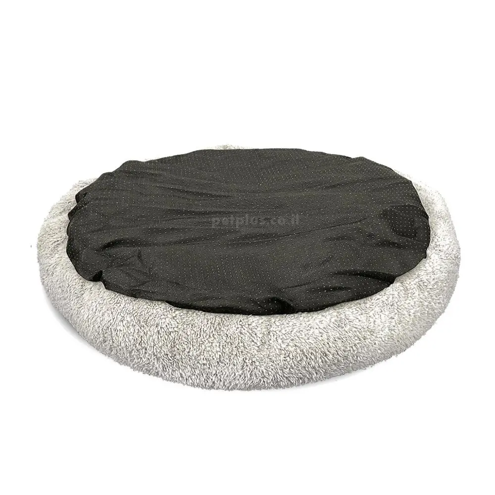 מיטה עגולה פרוותית אפור צד תחתון