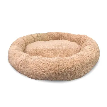 מיטה עגולה פרוותית צבע בז