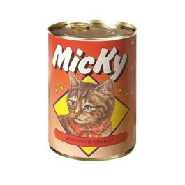 שימורים לחתול מיקי בטעם בקר