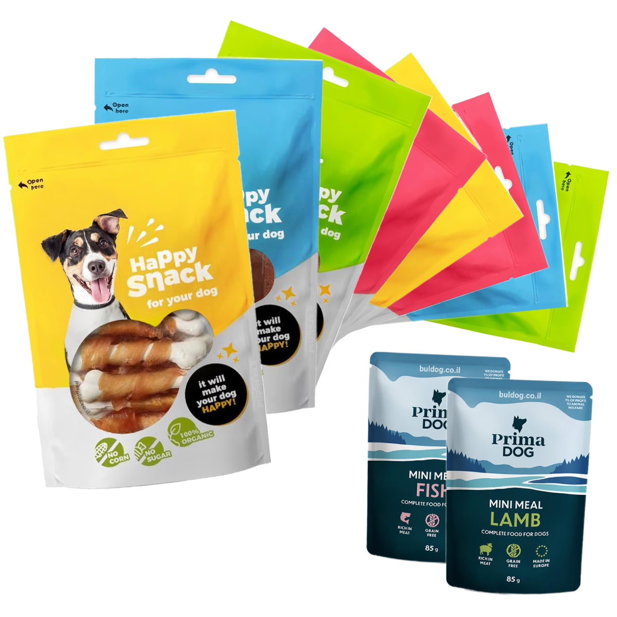 חבילת 10 פינוקים בול דוג כלב