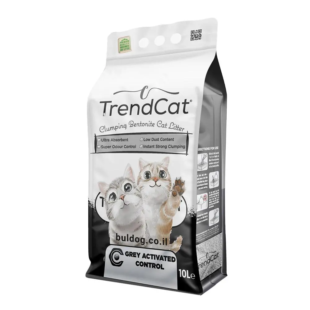 חול מתגבש trend cat עם פחם פעיל