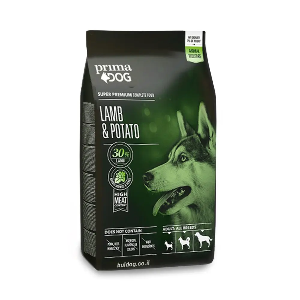 מזון לכלבים פרימה דוג כבש