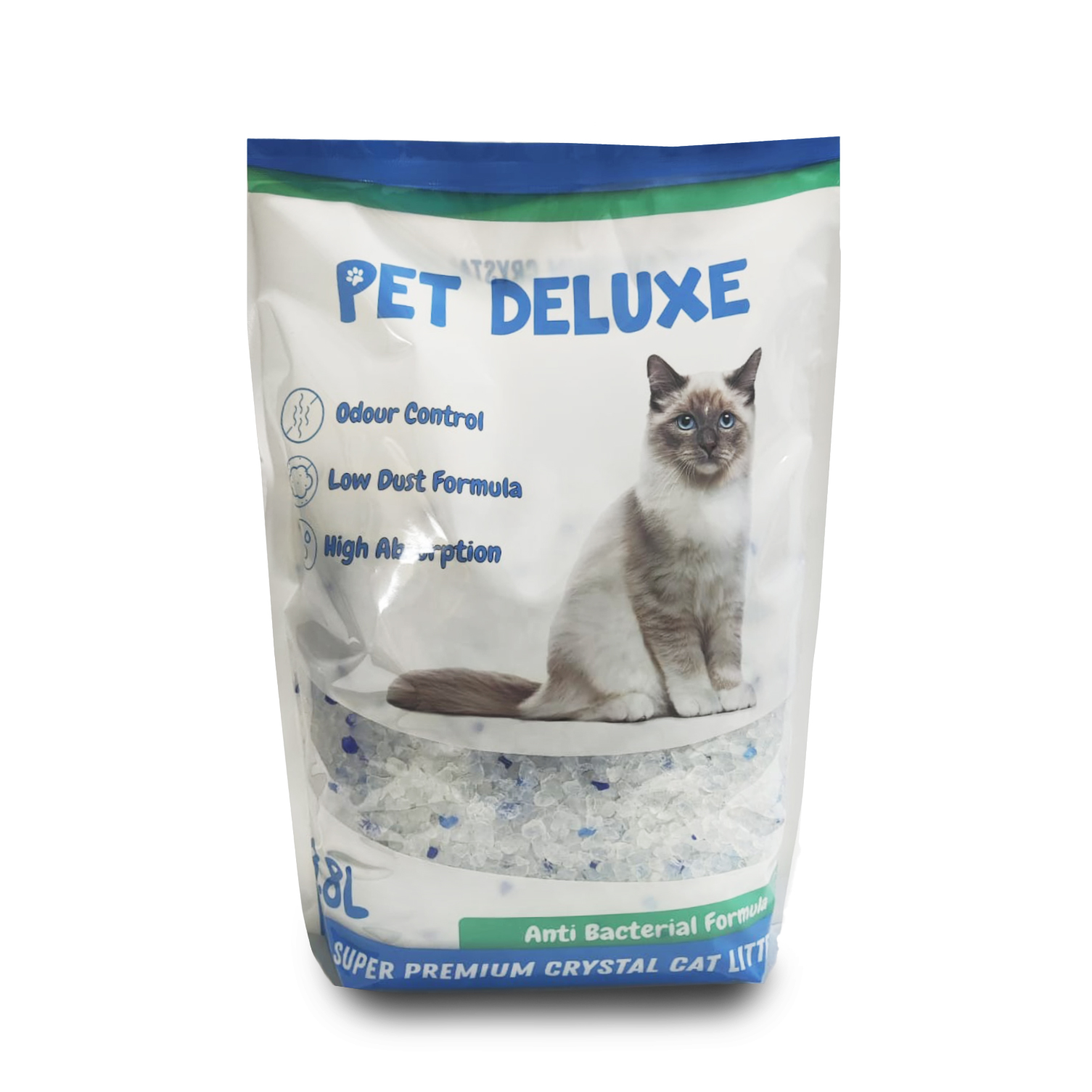 חול קריסטל אנטי בקטריאלי פט דלוקס