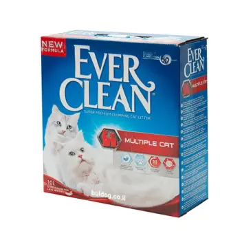 חול לחתול אבר קלין MULTIPLE CAT פס אדום 10 ליטר – 8.3 קג