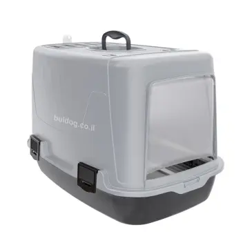 שרותים סגורים פתח גדול לניקוי פטספרוגקט אפור