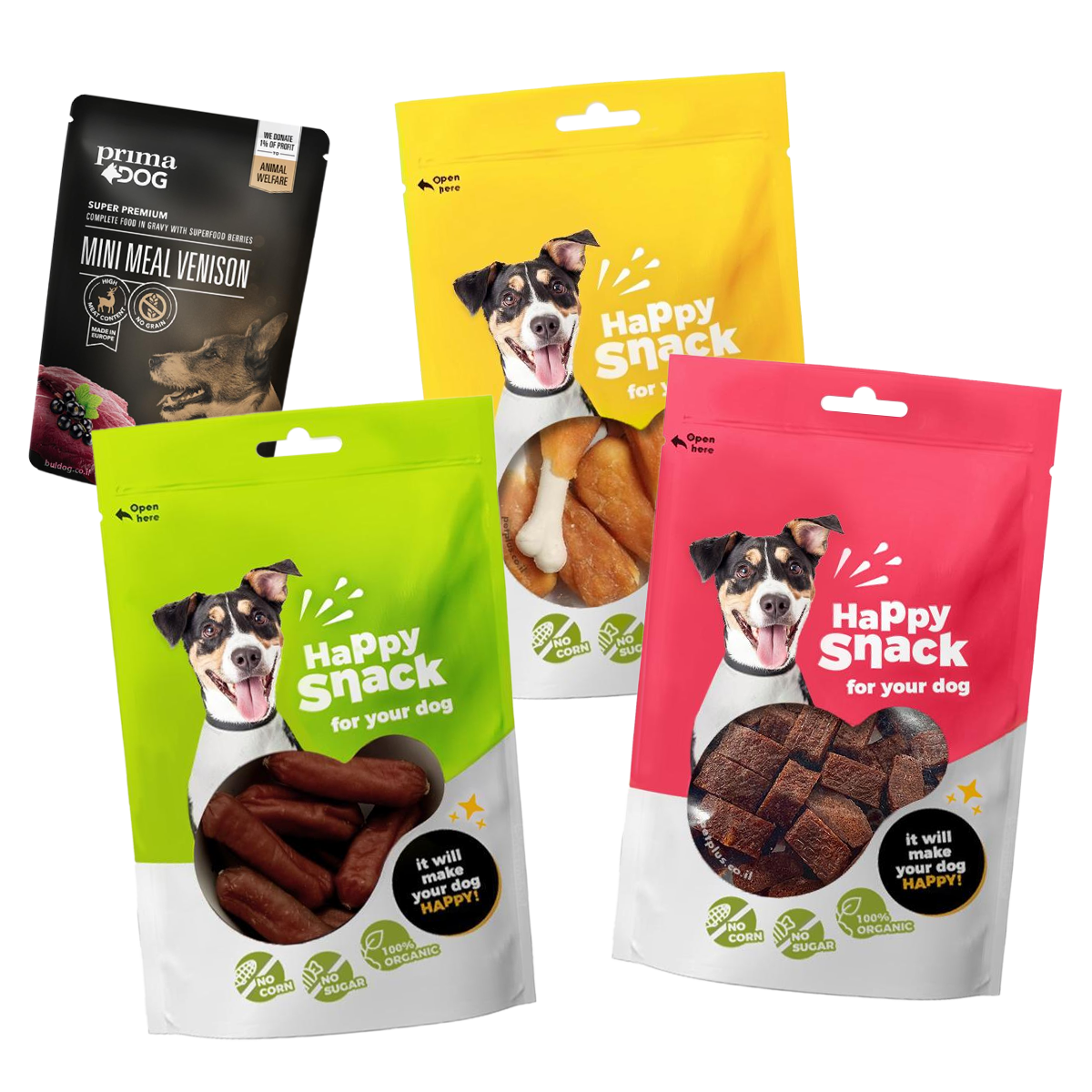 חבילת פינוקים לכלב רקע שקוף