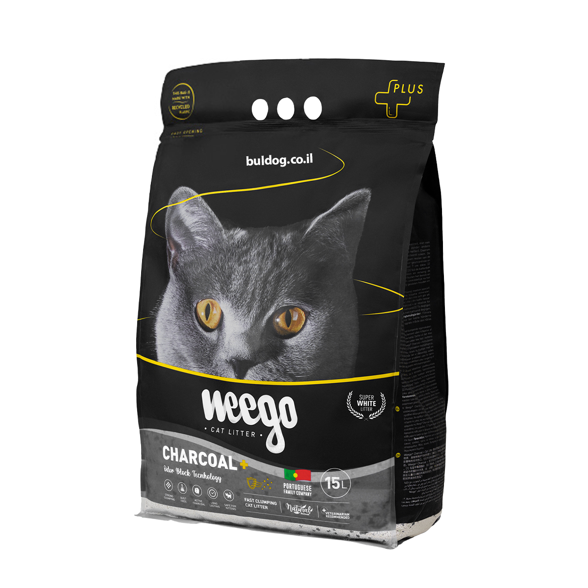 חול מתגבש איכותי וויגו עם פחם פלוס