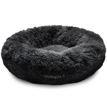 מיטה לכלב מיטה פלאפי פרוותית צבע שחור חדש בולדוג