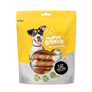 אריזת חיסכון! הפי סנאק עצמות סידן בציפוי עוף 700 גרם