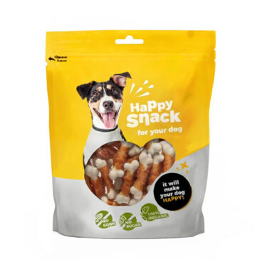 אריזת חיסכון! הפי סנאק עצמות סידן בציפוי עוף 700 גרם חדש