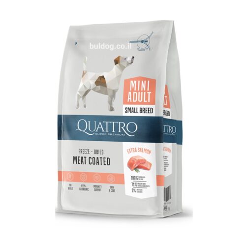 קוואטרו לכלב בוגר מיני סלמון 7 קג Quattro Adult Mini Extra Salmon