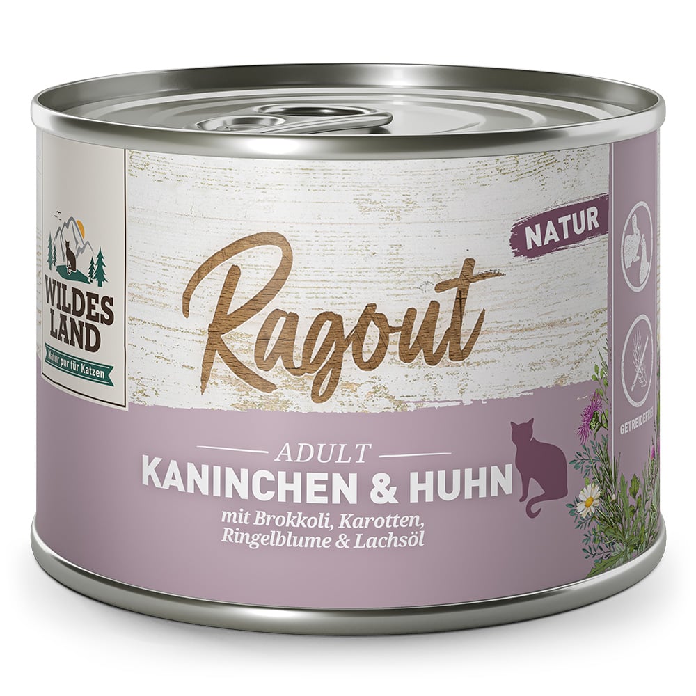 ווילדס לנד Ragout ארנב ועוף עם ברוקולי לחתול 180 גרם