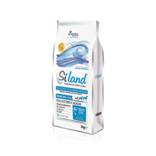 siland one protein blue fish citrus adult medium large dog 3kg