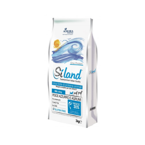 siland one protein blue fish citrus adult mini dog 3kg
