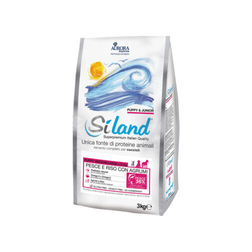 siland one protein fish rice citrus puppy medium large dog 3kg